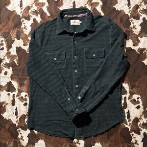The Normal Brand Green Striped Flannel M